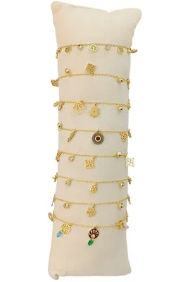 Bracelet en lot avec présentoire Or 872A29