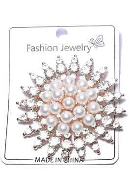 broche fleur Or 9C084C