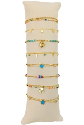 Bracelet en lot avec présentoire Or BA8D2A