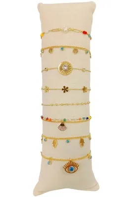 Bracelet en lot avec présentoire Or DD3E88