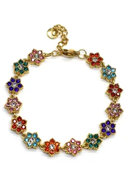 Bracelet fleurs connecté Or