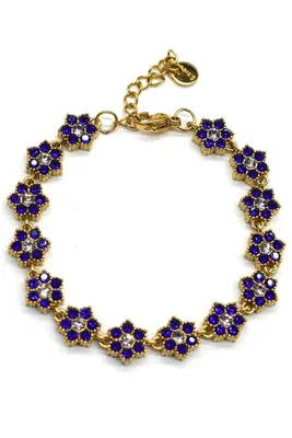 Bracelet fleurs connecté Or