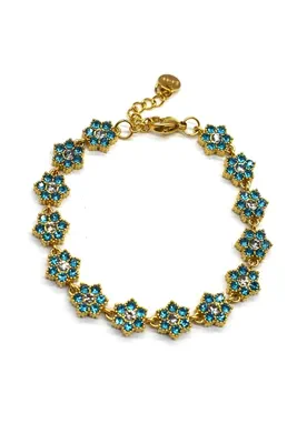 Bracelet fleurs connecté Or