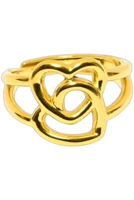 Bague taille réglable coeur Or