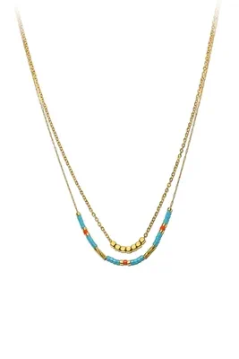Collier double rangs Or