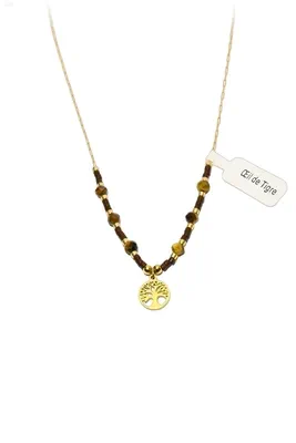 Collier oeil de tigre arbre de la vie