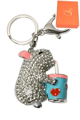 porte-cle cadeaux Capybara Argent