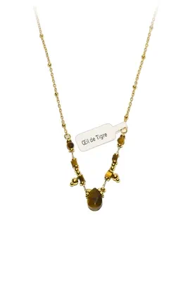 Collier oeil de tigre Or