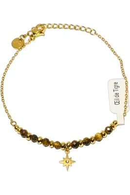 Bracelet oeil de tigre étoile