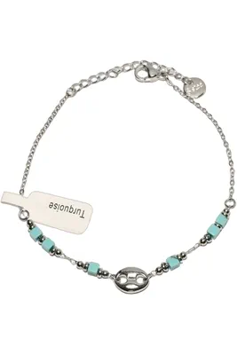 Bracelet turquoise graine de café