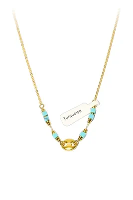 Bracelet turquoise graine de café
