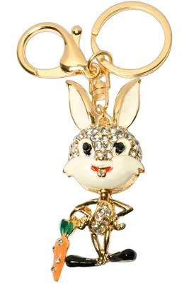 porte-cle lapin Or