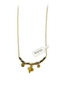 Collier oeil de tigre Or
