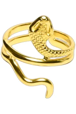 Bague staille réglable serpent Or