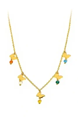 Collier papillon breloque