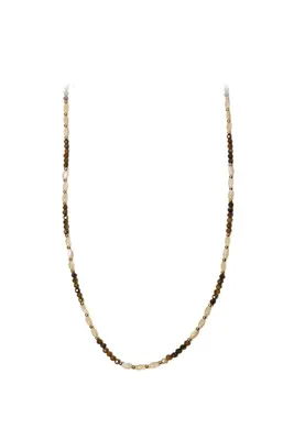 Collier pierre minérale Or 00D66E