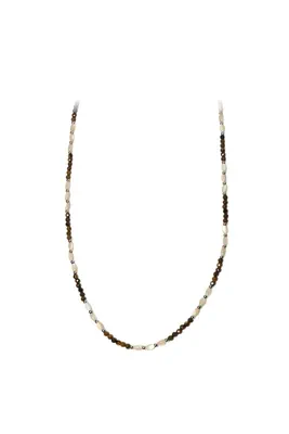 Collier pierre minérale Argent 00D66E
