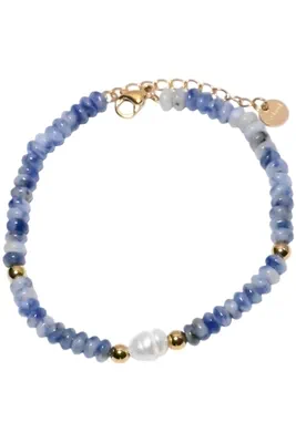 Bracelet pierre minérale perle naturelle Or 133610