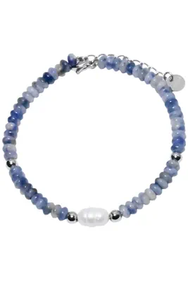 Bracelet pierre minérale perle naturelle Argent 133610