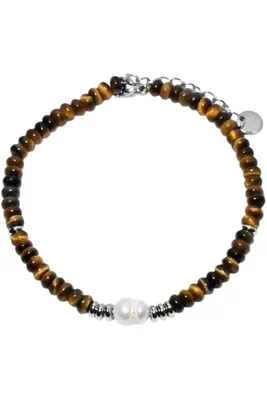 Collier pierre minérale perle naturelle 241026