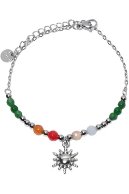 Bracelet pierre minérale soleil 75062D