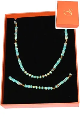 Coffret coffret parure bijoux pierre minérale Or 76EBB0