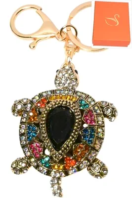 porte-cle tortue coffret cadeaux bijoux de sac Or 793720