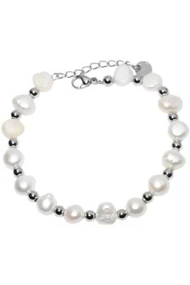 Bracelet perle naturelle Argent 80F602