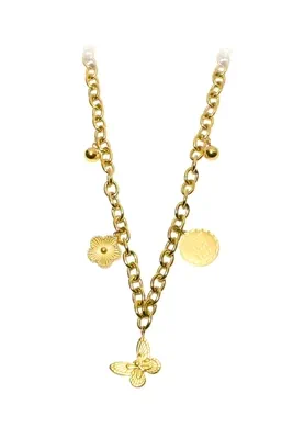 Collier breloque papillon Or B2DA44