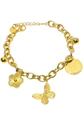 Bracelet breloque papillon Or B2DA44