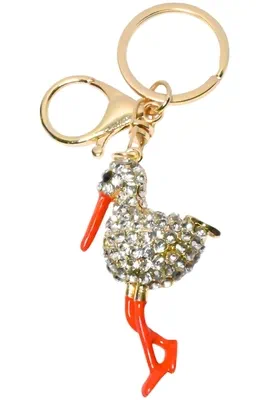 porte-cle cygogne coffret cadeaux bijoux de sac C44B79