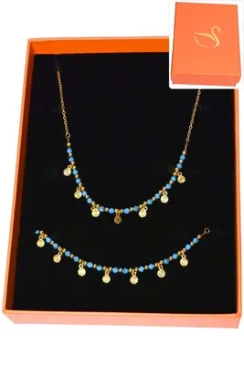 Coffret coffret parure bijoux pierre minérale Or E352C5