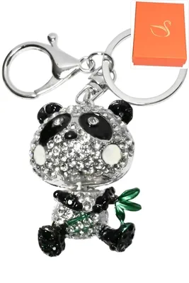 porte-cle panda coffret cadeaux bijoux de sac Argent PANDAD