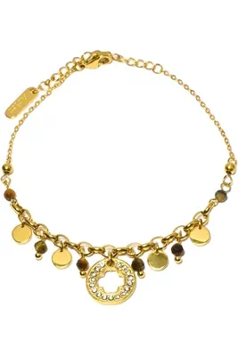 Bracelet oeil de tigre Or