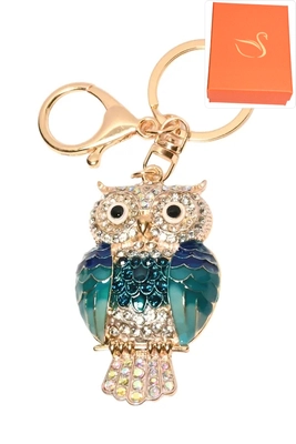 porte-cle coffret cadeaux hibou Or