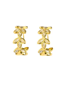 Boucle-d-oreille fleur Or