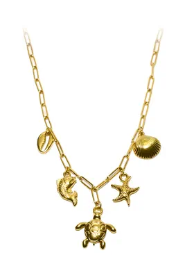 Collier tortue Or