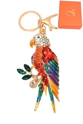 porte-cle coffret cadeaux perroquet Or