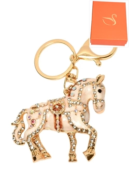 porte-cle coffret cadeaux cheval Or