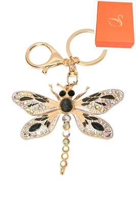 porte-cle coffret cadeaux libellule Or