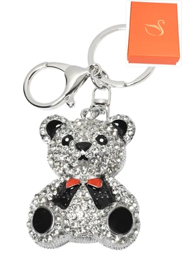 porte-cle coffret cadeaux ours Argent