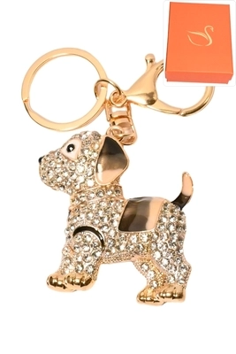 porte-cle coffret cadeaux bijoux de sac chien Or