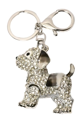porte-cle chien Argent