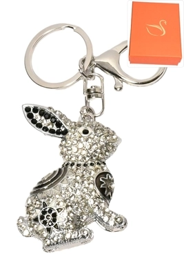 porte-cle coffret cadeaux bijoux de sac lapin Argent