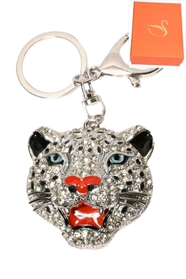 porte-cle coffret cadeaux bijoux de sac tigre Argent
