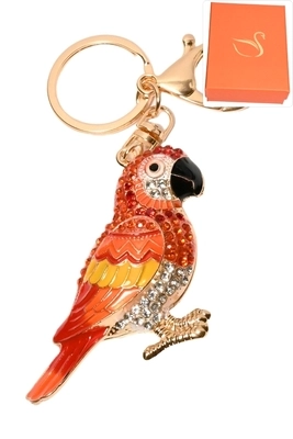 porte-cle coffret cadeaux bijoux de sac perroquet Or