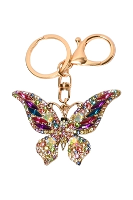 porte-cle papillon Or