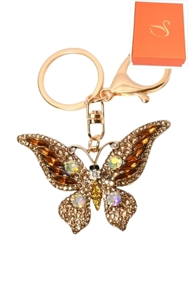 porte-cle coffret cadeaux bijoux de sac pipillon Or
