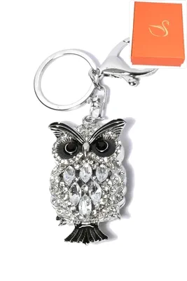 porte-cle coffret cadeaux hibou chouette Argent 72DF94