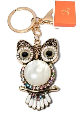 porte-cle coffret cadeaux hibou chouette Or 833125